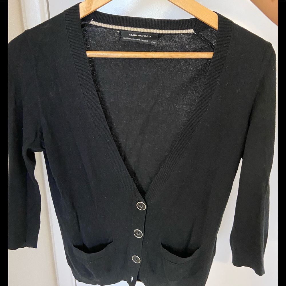LIKE NEW designer Club Monaco wool knit cardigan